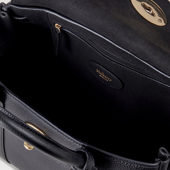 Mulberry 'Bayswater Satchel' in Black Classic Grain Leather  - MSRP $1545 - BNIB - Picture 2 of 7